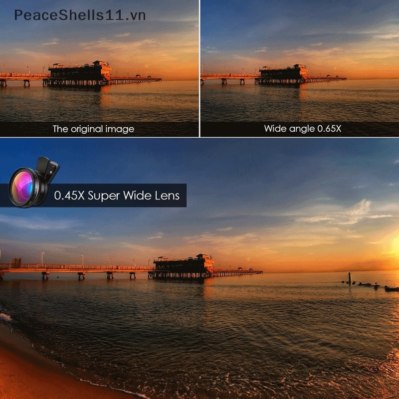 Thấu Kính Góc Rộng 0.45X + Ống Kính Macro 12.5X 2 Trong 1 Cho Điện Thoại