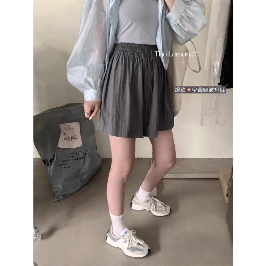 Quần ngắn ống rộng Dây Rút Phong Cách Hàn Quốc Thời Trang Mùa Hè Hàng Mới Dành Cho Bạn Nữ