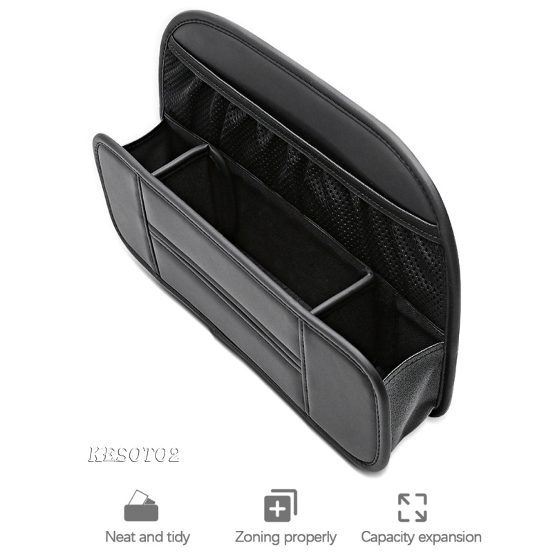 【COD】Túi Da PU Đựng Đồ Ăn Vặt / Điện Thoại Dạng Lưới Tự Động Chống Thấm Nước Có Móc Treo Cho Ghế Sau Xe Hơi