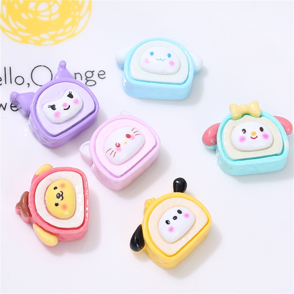 Phụ Kiện Thẻ Nhựa Resin Dán Trang Trí Điện Thoại DIY Hình Chú Chó Tai To Hoạt Hình Dễ Thương