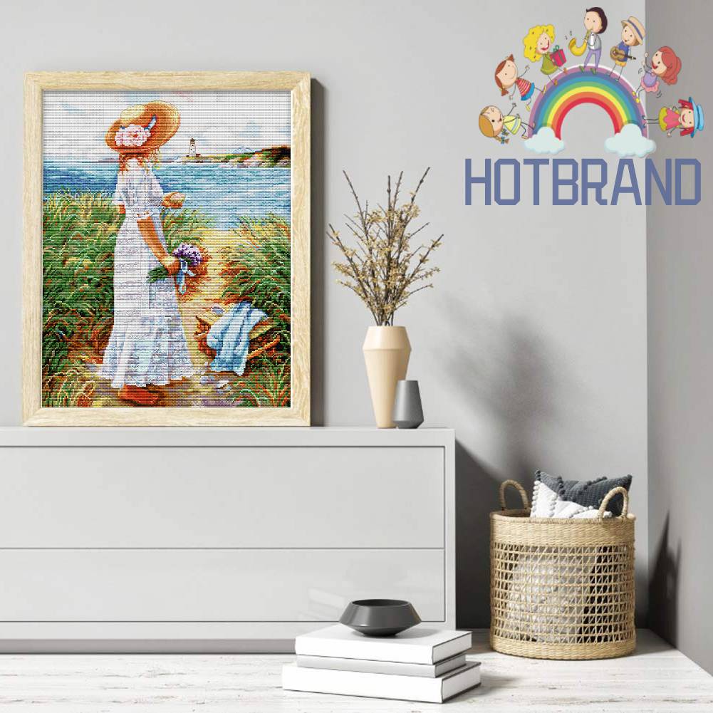 Toàn Bộ Bộ Tranh Thêu Chữ Thập 14CT Hình Cô Gái Xinh Xắn