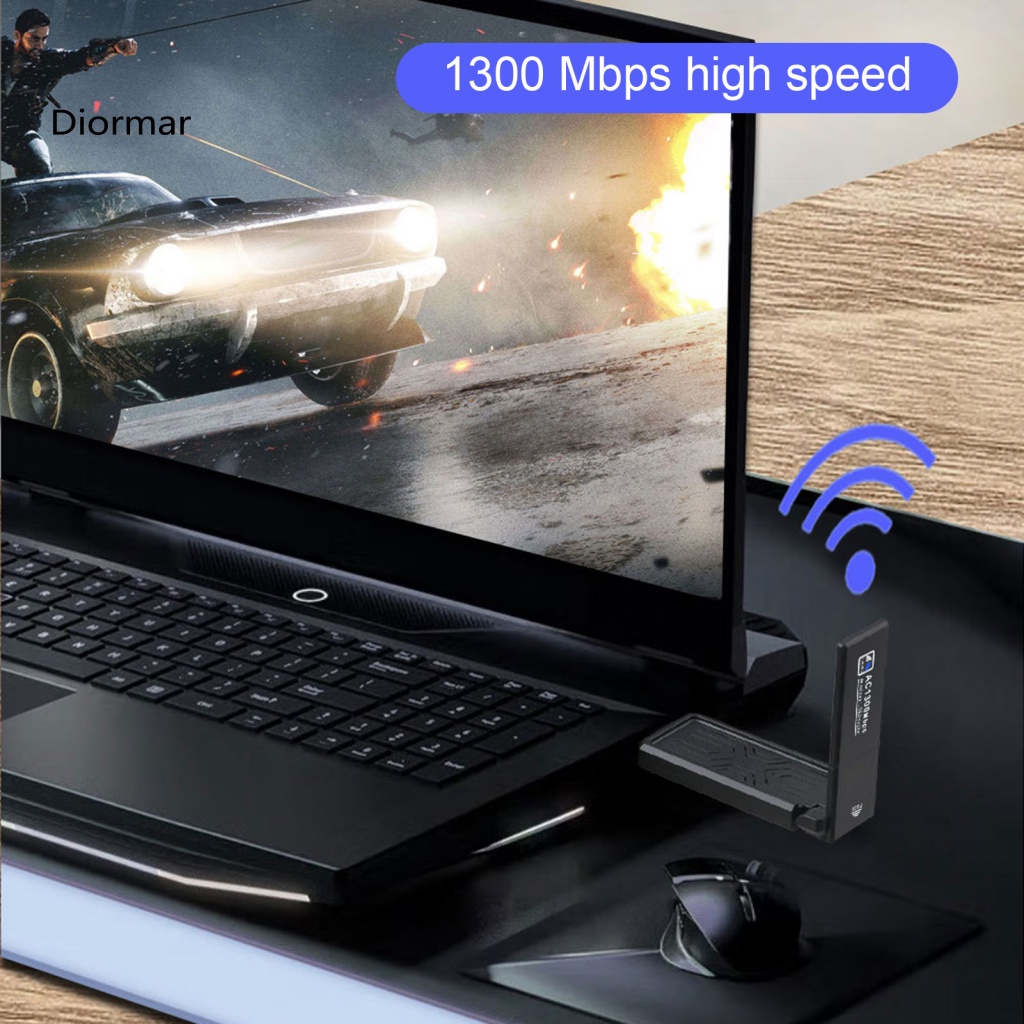 Ăng Ten WiFi USB 30 Tốc Độ Cao Dài 1300M Hỗ Trợ Thẻ Mạng Máy Tính