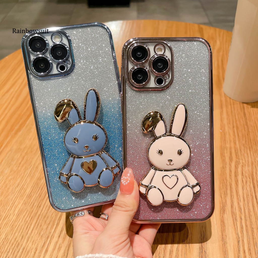 Ốp Điện Thoại Chống Sốc Chống Trầy Xước Chống Va Đập Họa Tiết Thỏ Có Giá Đỡ Cho iPhone 14 Pro / Pro Max