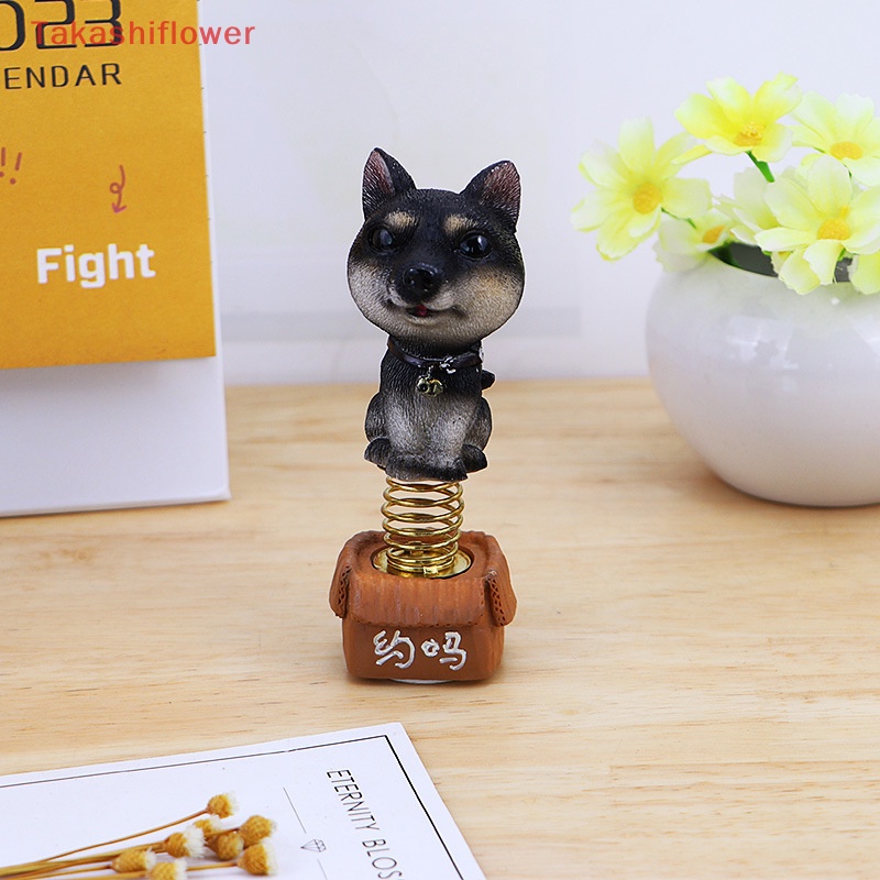 [TakashiflowerV] Đồ Chơi Búp Bê Lắc Đầu Hình Chú Chó Dễ Thương Vui Nhộn Trang Trí Nội Thất Xe Hơi / Nhà Cửa