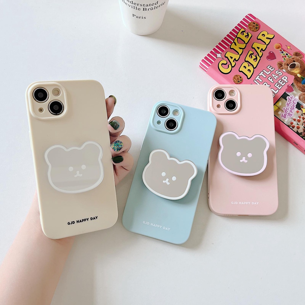 Ốp Điện Thoại Có Giá Đỡ Hình Gấu Dễ Thương Cho Iphone 14 Pro Max 14 13 12 11 Pro Max