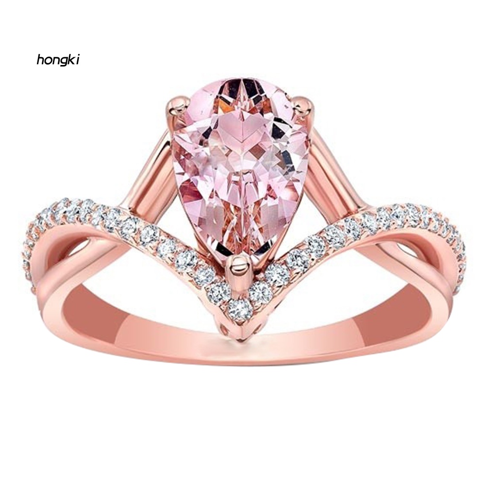 Nhẫn ĐíNh Đá HìNh GiọT NướC Sang TrọNg