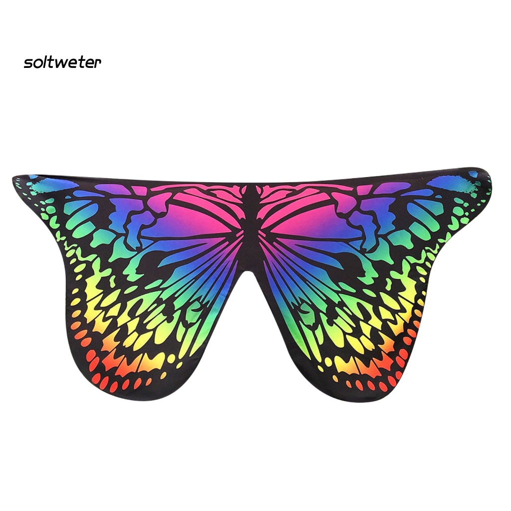 Khăn Choàng Cánh Bướm Bằng Vải Mềm Nhiều Màu Hóa Trang Cổ Tích Cho Nữ