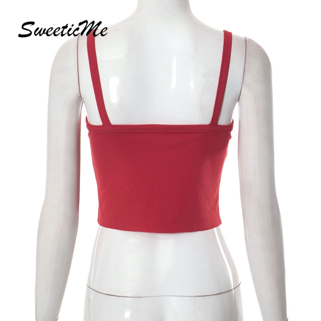 Áo Croptop Hai Dây Dáng Ôm In Họa Tiết Thời Trang 2023 Quyến Rũ Cho Nữ