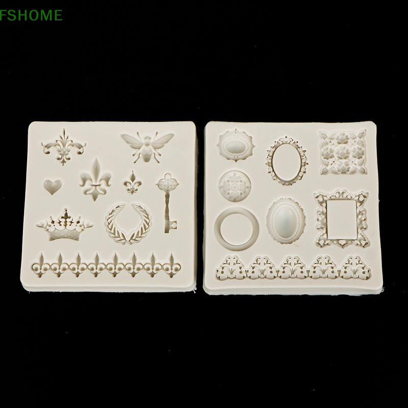Fshome Khuôn Silicone Làm Kẹo Đường / Sô Cô La Hình Khung Ren Cổ Điển