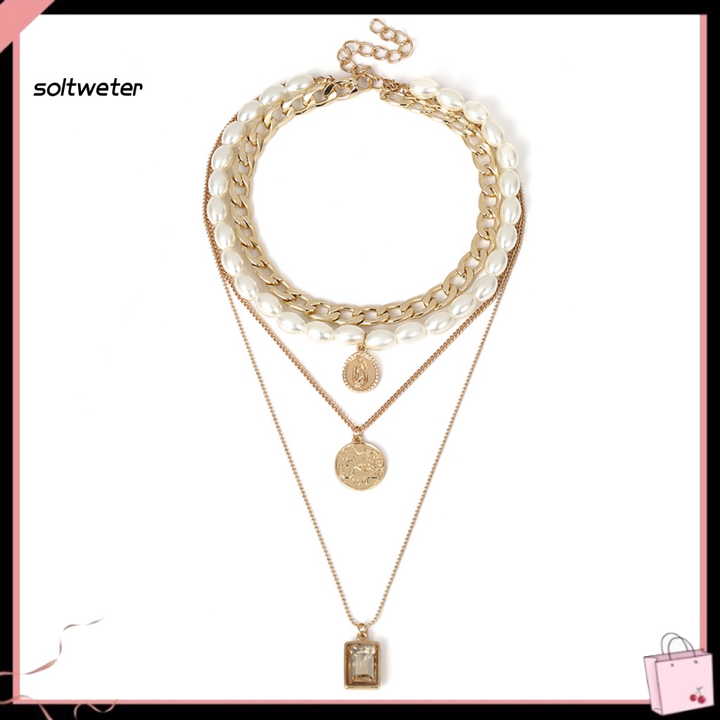 Vòng cổ Nhiều Lớp Bắt Mắt Trang Trí Đồng Xu Cổ Điển