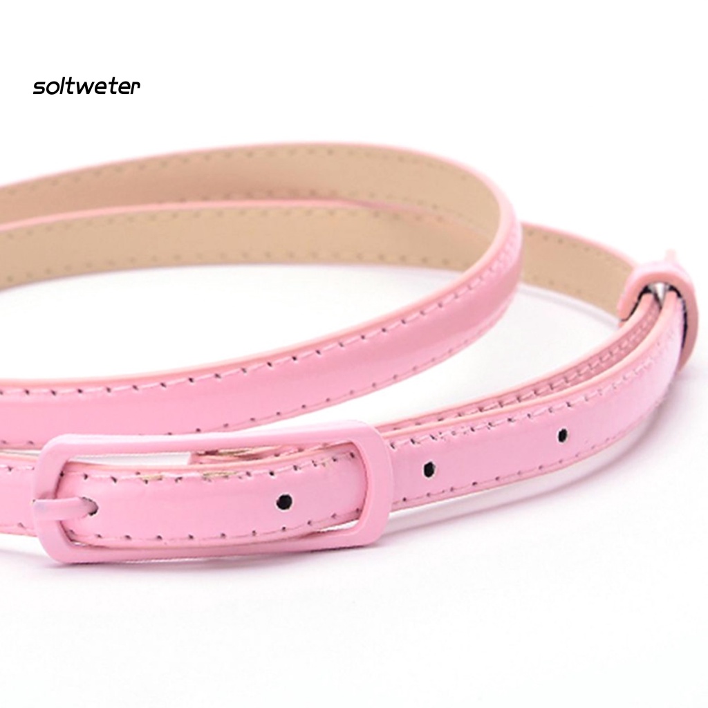 Thắt Lưng Giả Da Bản Nhỏ Điều Chỉnh Được Thời Trang Cho Nữ