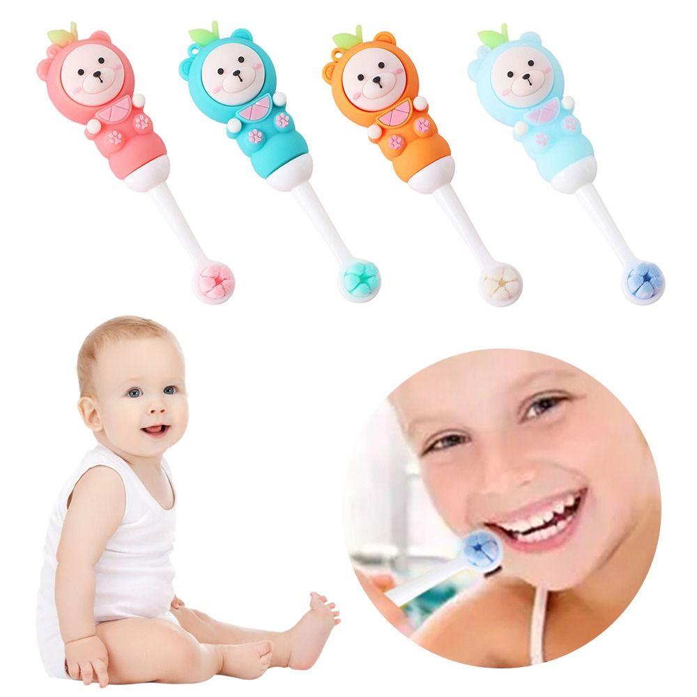 CLEVER Bàn Chải Đánh Răng Bằng Silicon Lông Mềm Hình Trái Cây Cho Bé 1-9 Tuổi