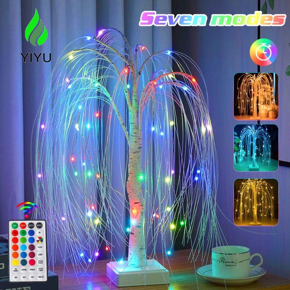 YIYU Đèn Led Trang Trí Hình Cây Liễu Có Điều Khiển Từ Xa