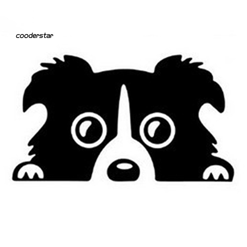 Đề Can Phản Quang Chống Nước Hình Cún Con Dễ Thương Dán Trang Trí Thân Xe Hơi