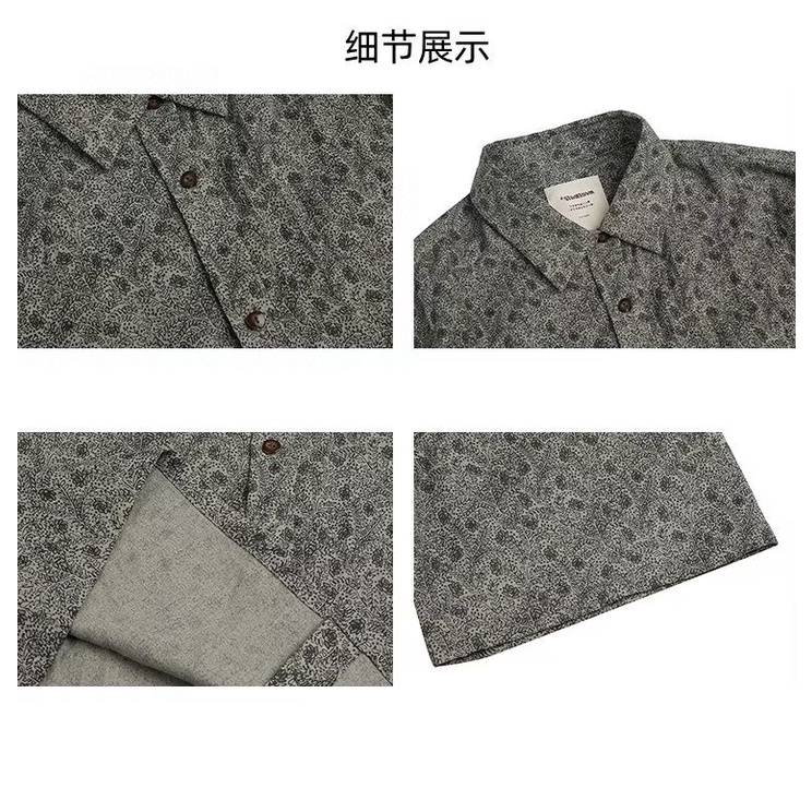 Áo Sơ Mi Ngắn Tay Dáng Rộng Thời Trang Retro Hàn Quốc Dành Cho Nam