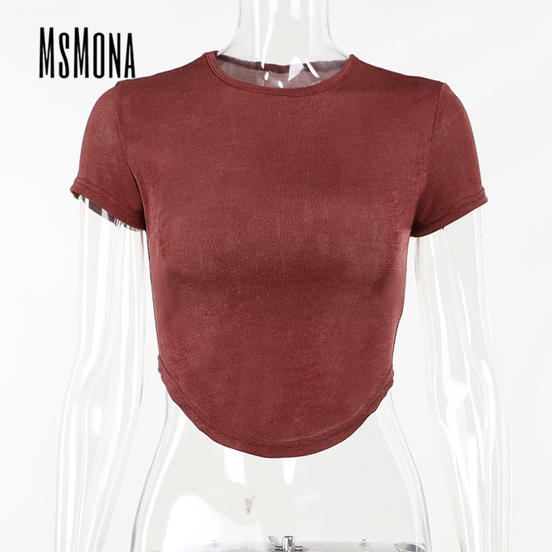 Áo Dệt Kim Tay Ngắn Cổ Tròn Dáng Ôm Thời Trang Mới 2023 Dành Cho Bạn Nữ