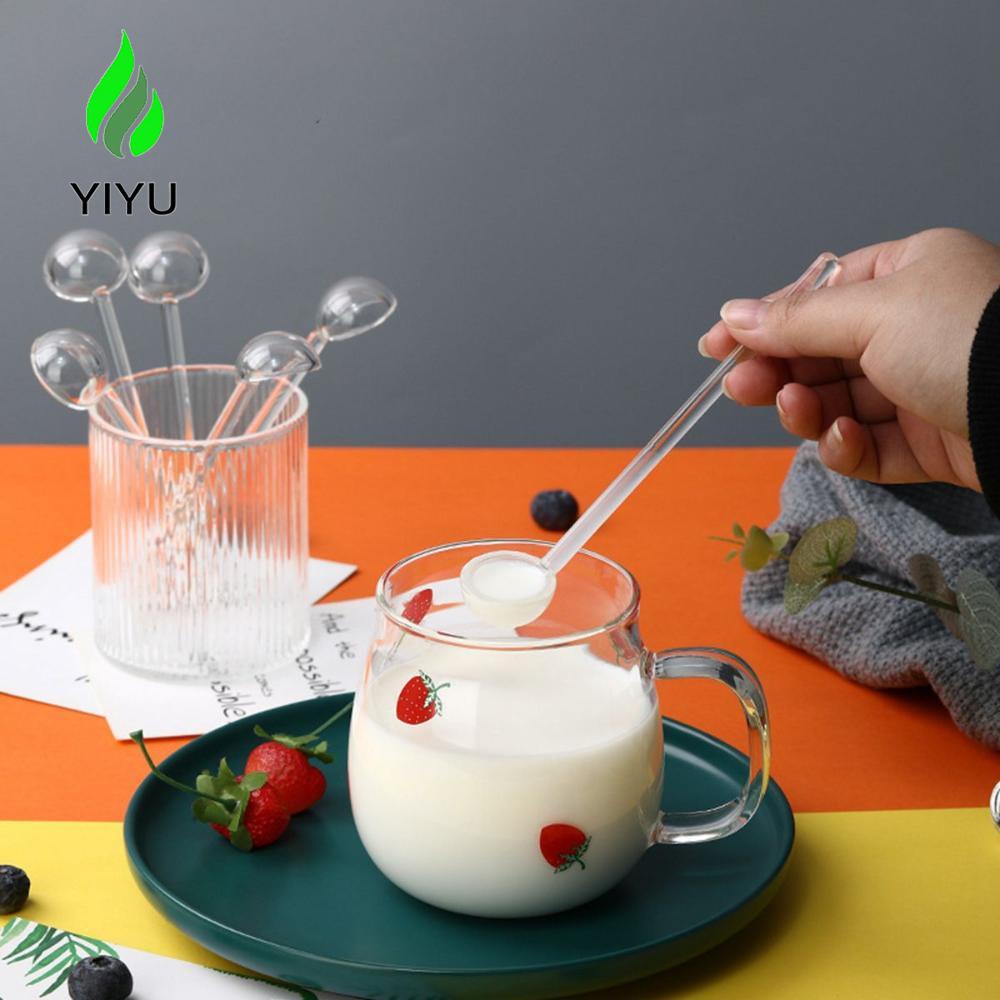 YIYU Muỗng Múc Trà Bằng Thủy Tinh Trong Suốt Cách Nhiệt