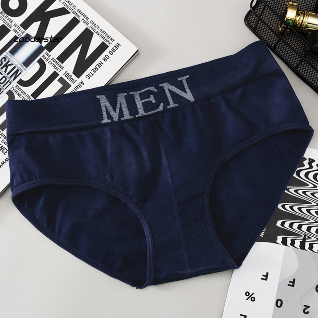 Quần Lót Không Đường May Lưng Thấp Co Giãn Tốt In Chữ Thời Trang Cho Nam