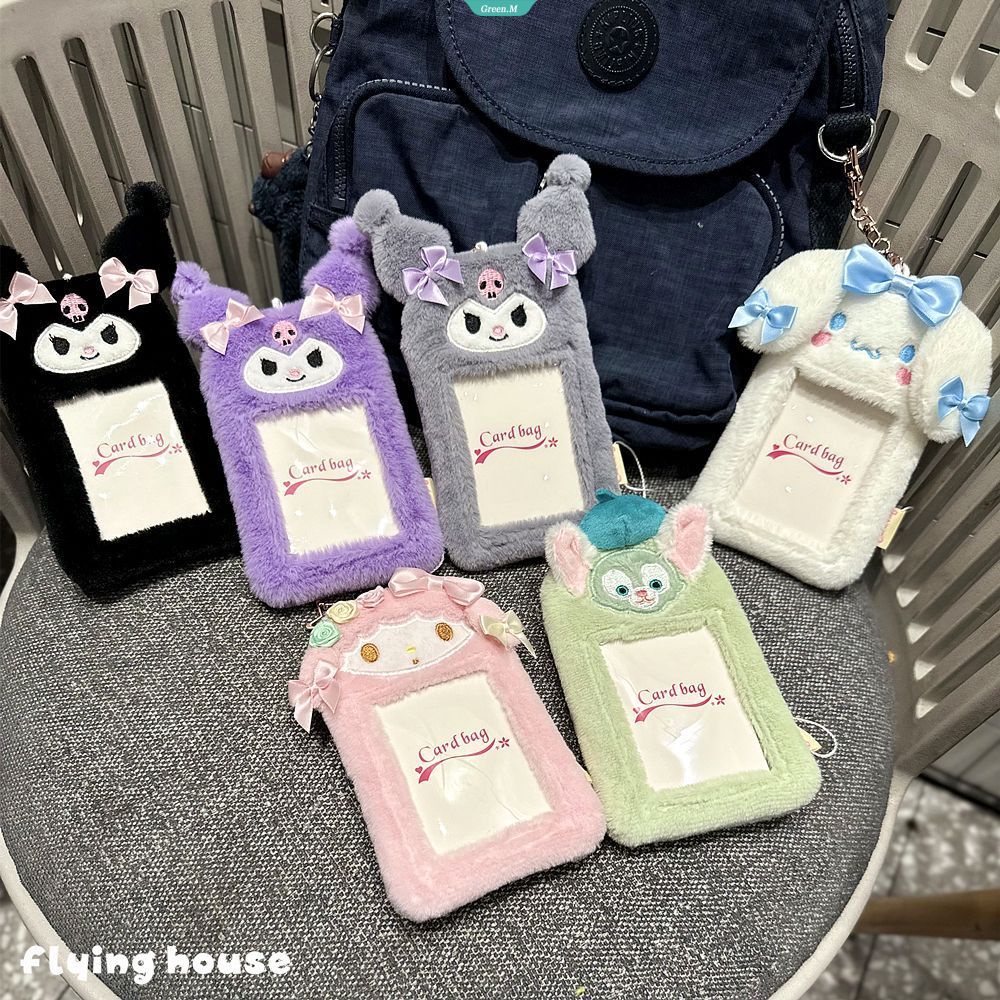 Túi Đựng Thẻ ID / Thẻ Truy Cập Bằng Vải Bông Họa Tiết Hoạt Hình Kurome Dễ Thương