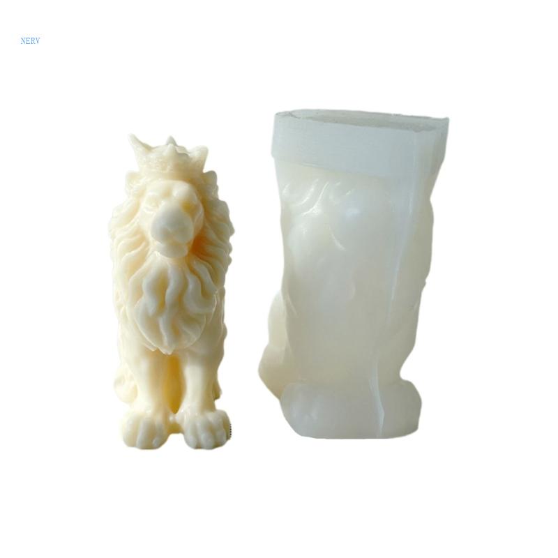 Khuôn Silicone Làm Nến Hình Sư Tử 3D DIY