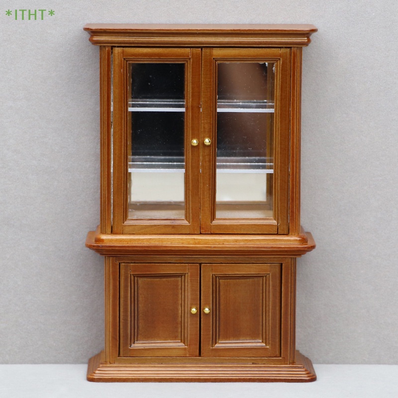 Mô Hình Tủ Kính Kèm Gương Trang Trí Nhà Búp Bê 1: 12 Mới