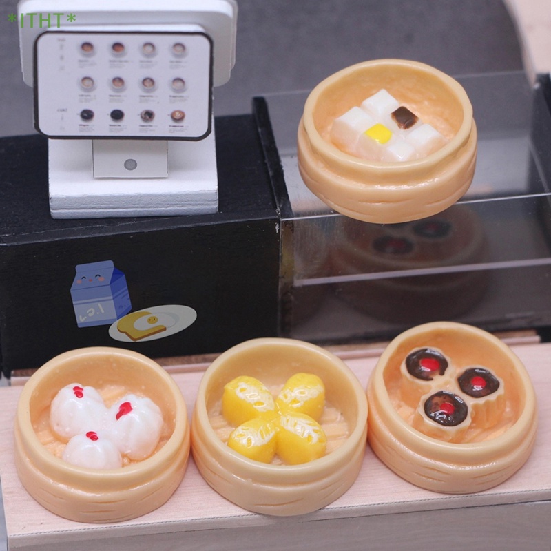 Mô Hình Bữa Sáng Mini Bằng Nhựa Resin Cho Nhà Búp Bê Mới