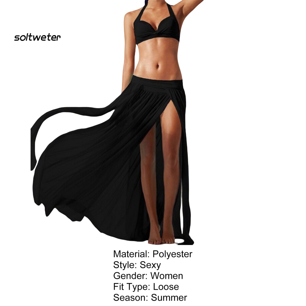 Vỏ Bọc Bikini Dạng Lưới Bán Nguyệt Co Giãn Màu Trơn Thích Hợp Đi Nghỉ Mát