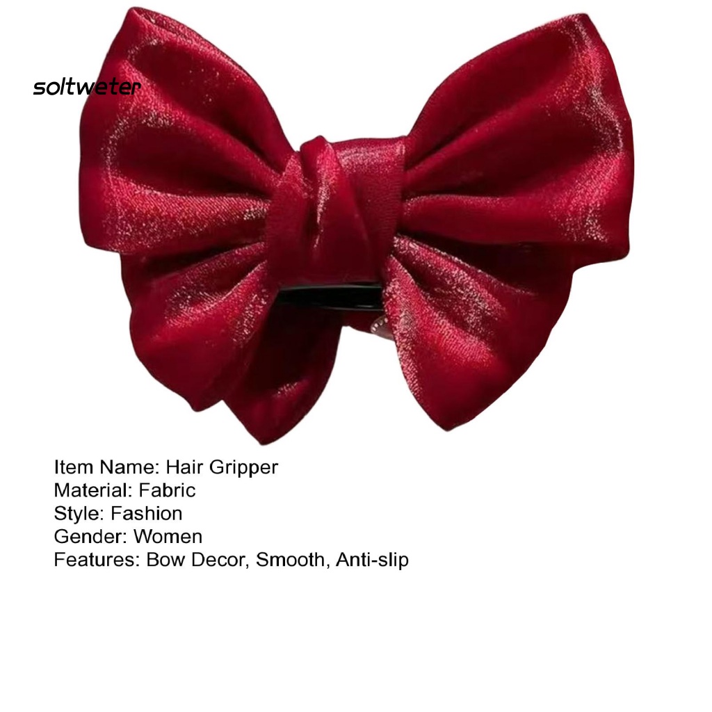 Kẹp Tóc Càng Cua Bằng Vải Mềm Co Giãn Chống Trượt Hai Lớp Thắt Nơ Cài Tóc Cố Định Phong Cách Công Chúa Dùng Làm Đạo Cụ Chụp Ảnh Cho