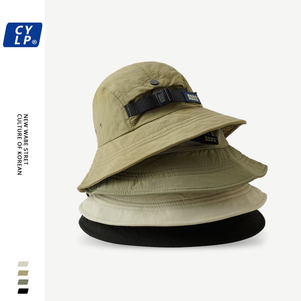 Mũ Bucket Chống Nắng Thoáng Khí Nhanh Khô Phối Ruy Băng In Chữ Thời Trang Mùa Hè Cho Nữ