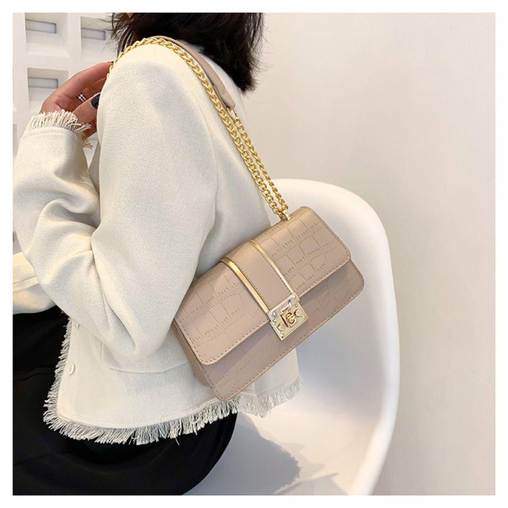 SOFTNESS Túi Đeo Chéo Bằng Da PU Màu Trơn Phong Cách Vintage Thời Trang Cho Nữ