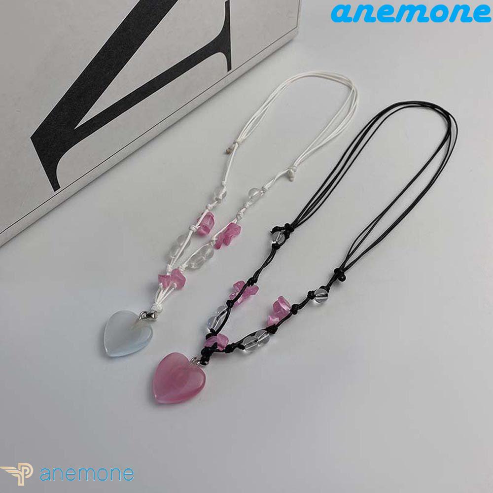 ANEMONE Dây Chuyền Mặt Trái Tim Phong Cách Hàn Quốc Thời Trang Cho Nữ