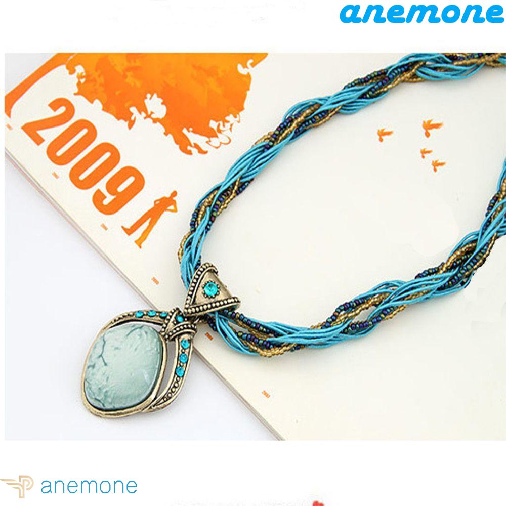 ANEMONE Dây Chuyền Nhiều Lớp Phong Cách Retro Thời Trang Cho Nữ