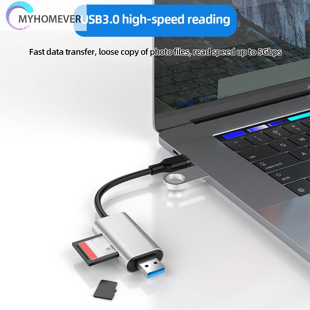 Đầu ĐọC Thẻ Nhớ 2TB USB / Type-C 2 Trong 1 Chuyên DụNg Cho Laptop