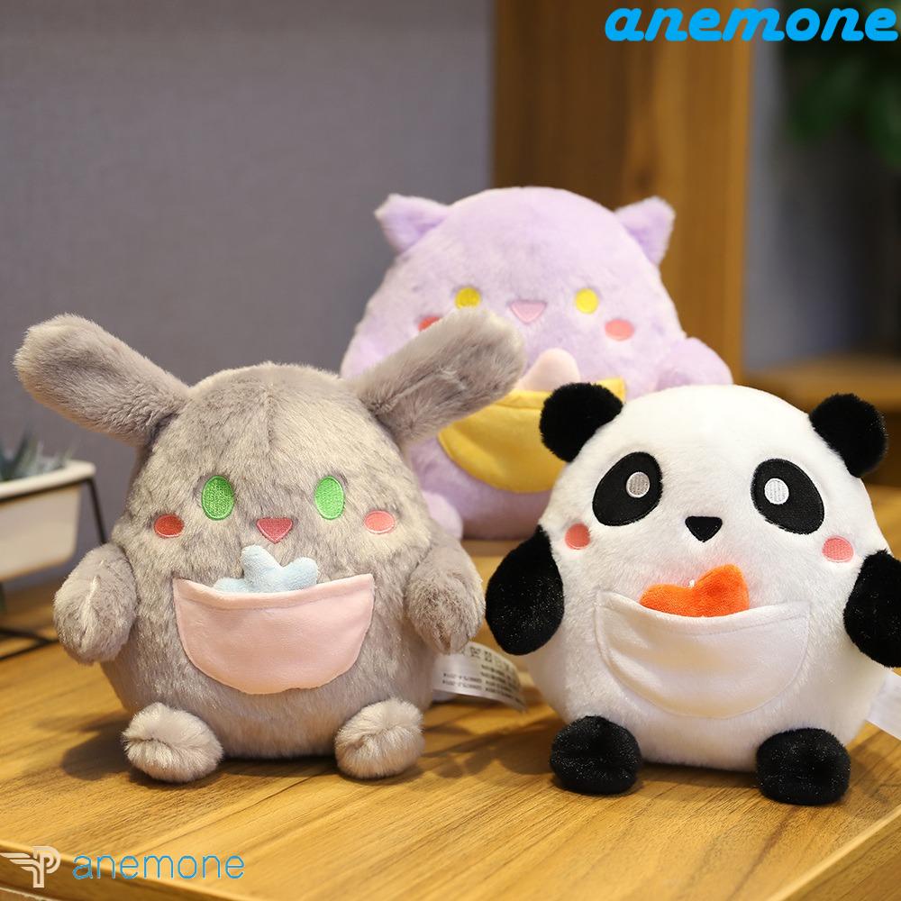 ANEMONE Đồ chơi nhồi bông Hình Mèo Xám / Thỏ Đen Đáng Yêu Trang Trí Nhà Cửa