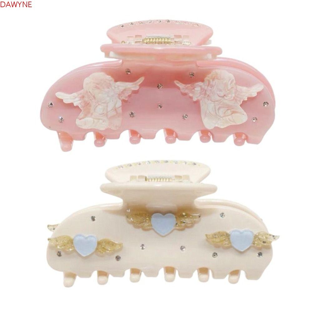 DWAYNE Kẹp Tóc Hình Cá Mập Đính Đá Thời Trang Cho Nữ