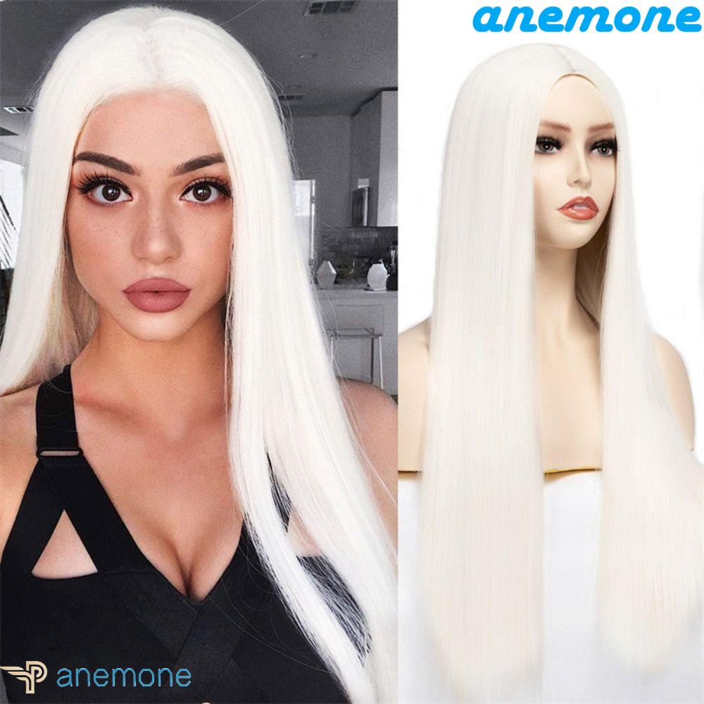 ANEMONE Tóc Giả Mái Thẳng Dài Mềm Mại Chịu Nhiệt Hóa Trang Lolita
