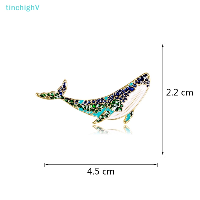 Ghim Cài Áo Hình Cá Voi Tráng Men Thời Trang Cho Nữ