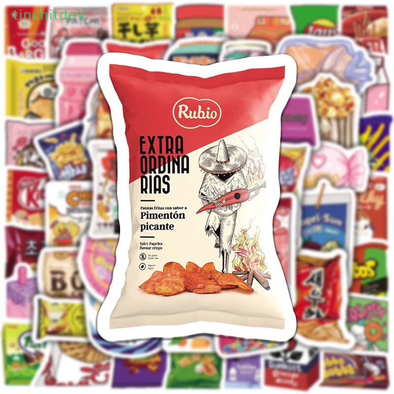 Bộ 50 Miếng Dán Chống Nước Họa Tiết Hoạt Hình Trang Trí Xe Hơi