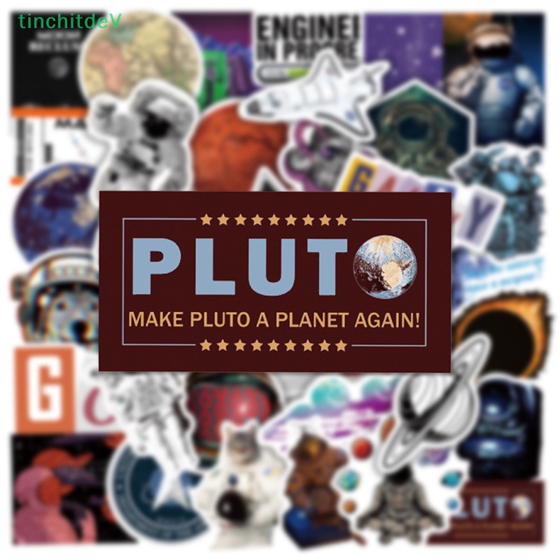 Bộ 50 Miếng Dán Hình Phi Hành Gia Trang Trí Laptop / Điện Thoại / Ván Trượt DIY