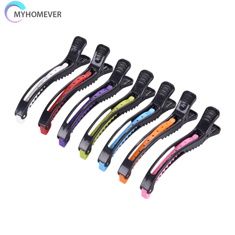 Set 6 Kẹp Nhựa Cố Định Tóc Hai Cổng Thiết Kế Nhỏ Gọn