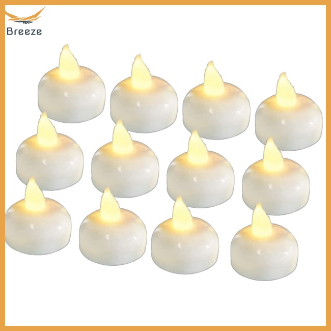 Bộ 12 Đèn Led Nổi Chống Thấm Nước Không Lửa Độc Đáo Trang Trí Tiệc Cưới / Bồn Tắm / Spa