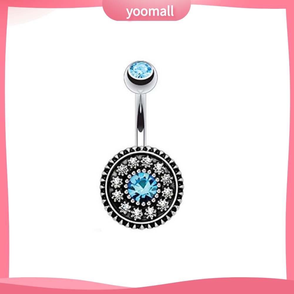 Bộ 2 Khuyên Rốn Tròn Bằng Thép Không Gỉ