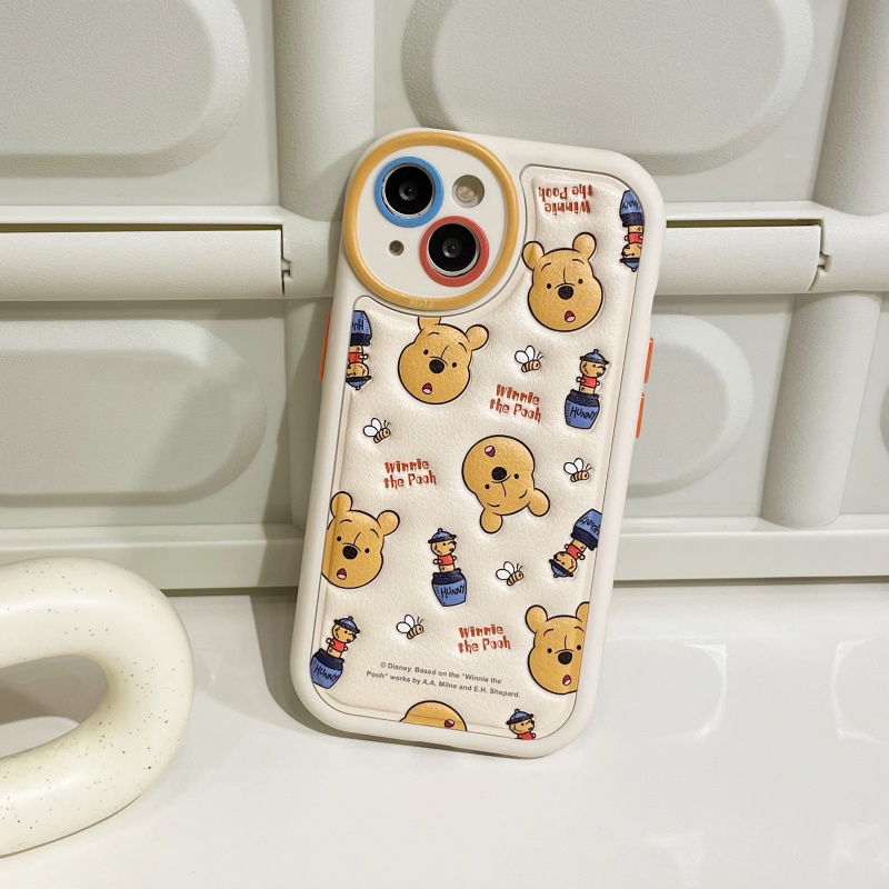Ốp Điện Thoại Silicon Mềm Chống Sốc Hình Winnie The Pooh 3D Dễ Thương Cho iPhone 14 13 12 11 Pro Max 14 Plus