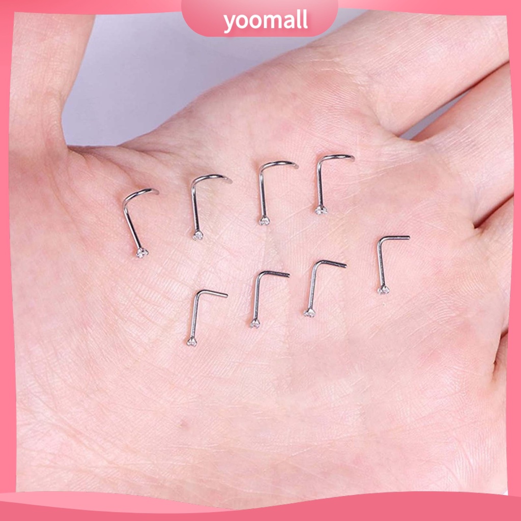 1 Khuyên Mũi Thép Titan Đính Đá Zircon Tinh Xảo Cho Các Bữa Tiệc