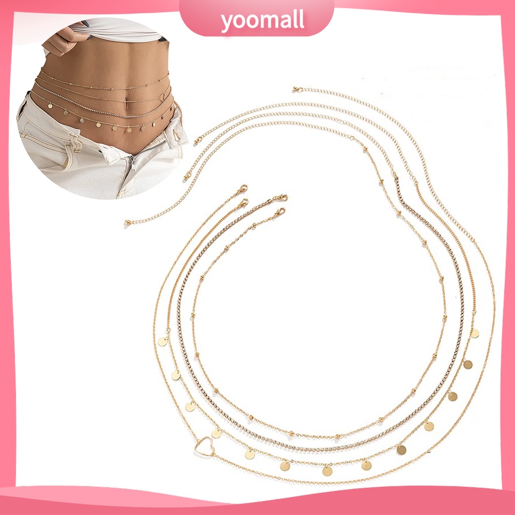 Set 4 Dây Xích Đeo Hông Bốn Lớp Thời Trang Quyến Rũ