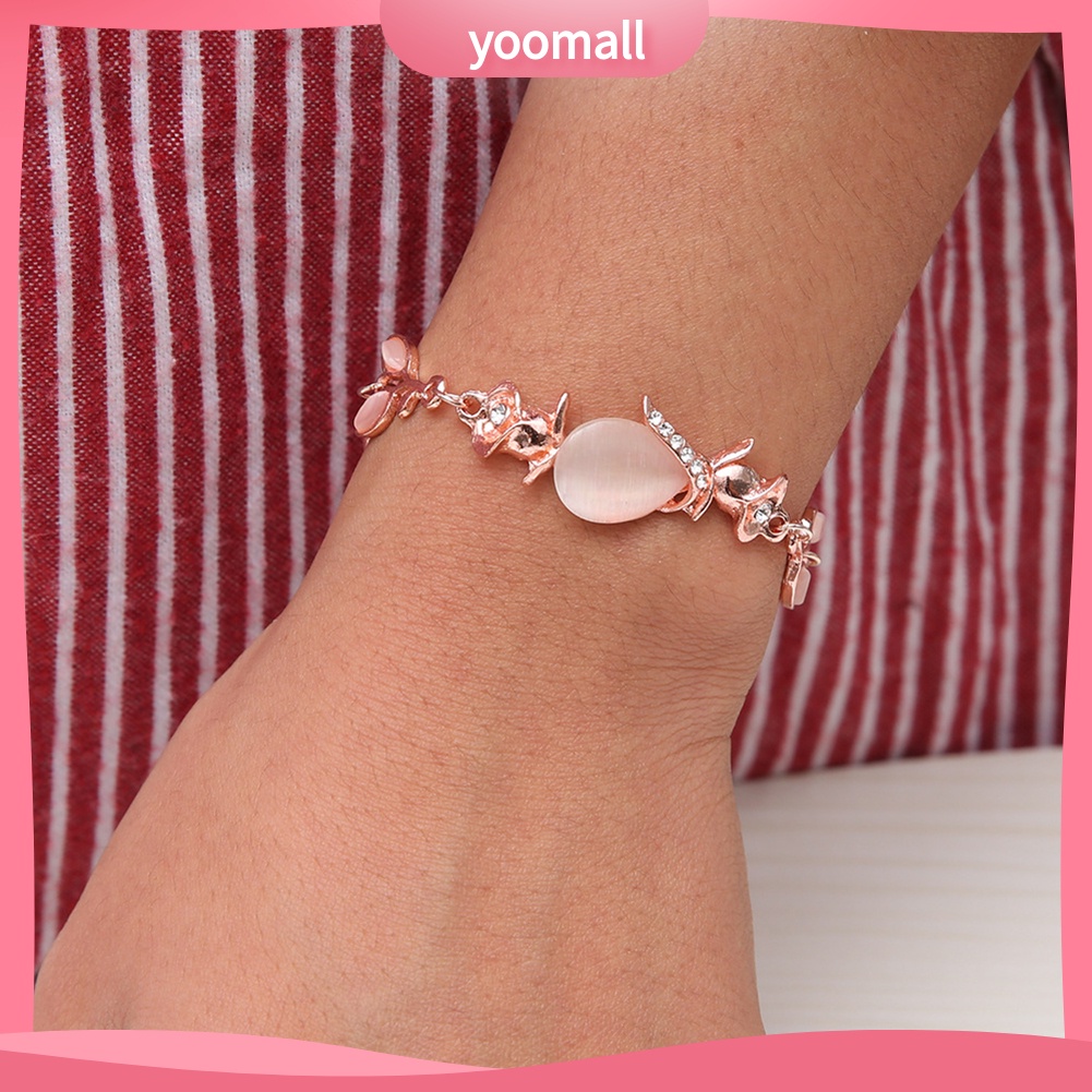 Vòng Tay Đính Đá Opal Nhân Tạo Thời Trang Dành Cho Nữ