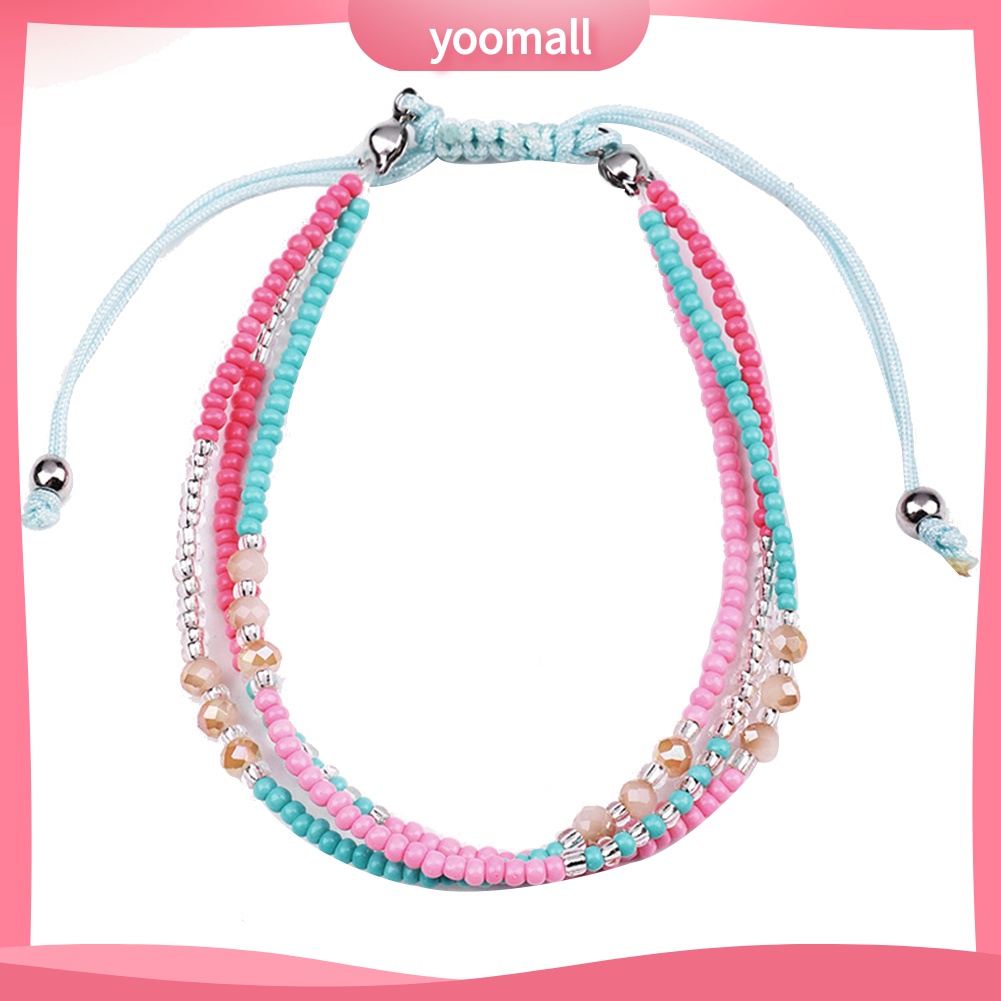 Vòng Tay Dây Sáp Xỏ Hạt Phong Cách Bohemian Thời Trang Đi Biển Mùa Hè Cho Nữ