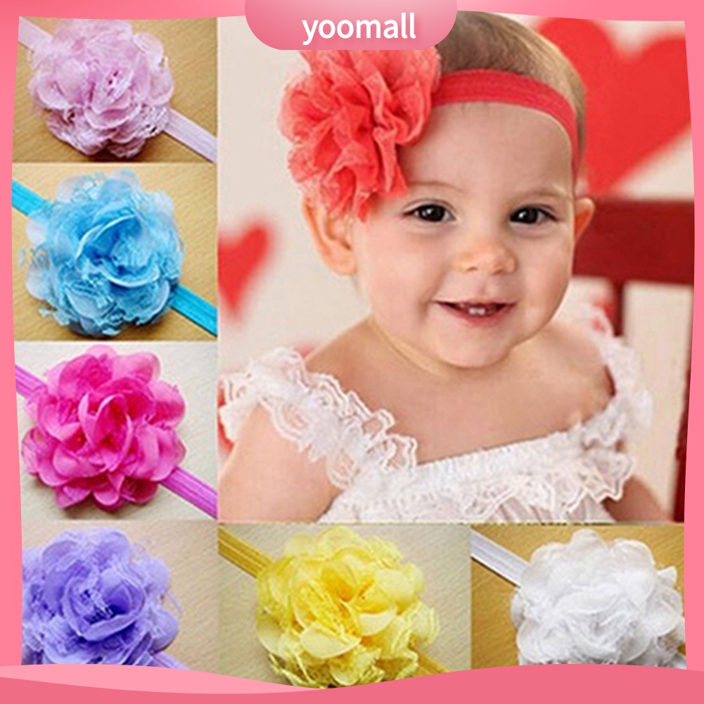 Băng Đô Hoa Co Giãn Dễ Thương Cho Bé Gái