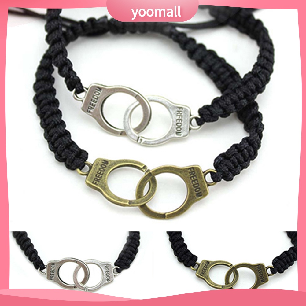 Vòng Tay Dây Bện Họa Tiết Còng Tay Thời Trang Cá Tính Cho Nam Và Nữ