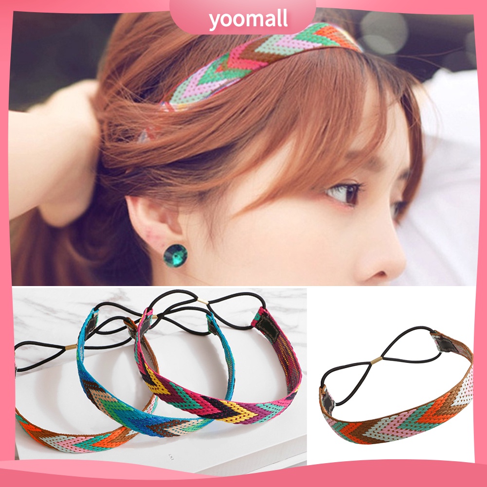 Băng Đô Bện Dây Co Giãn Phong Cách Boho Thời Trang Cho Nữ